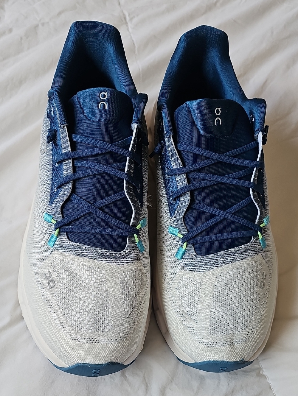 On Lightweight Men's Athletic Shoes in Navy and Light Gray